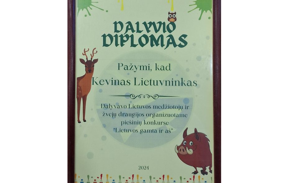 Dalyvauta piešinių konkurse ,,Lietuvos gamta ir aš“